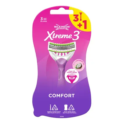 Wilkinson Xtreme3 Beauty Sensitive Rasoio per Donna 4 pz