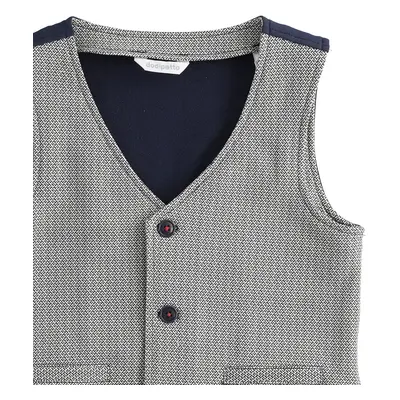 Gilet da cerimonia 5.4196 bambino dodipetto ecru' blu