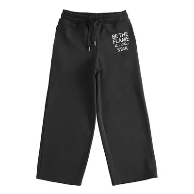 Pantalone ampio in leggera felpa 4.4513 per ragazza ido nero