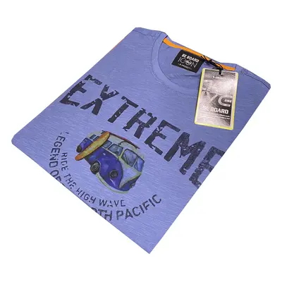 T-shirt manica corta con stampa 32h9720 uomo be board oceano