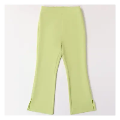 Pantalone elegante zampa tinta unita 4.8526 ragazza ido soft green