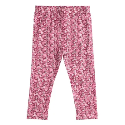 Leggings lungo fantasia 4.4334 per neonata ido bianco rosa