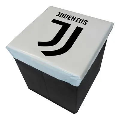 Pouf contenitore pieghevole juventus f.c. prodotto ufficiale - unica