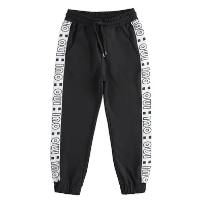 Pantalone sportivo 4.4543 in felpa leggera ragazza ido nero