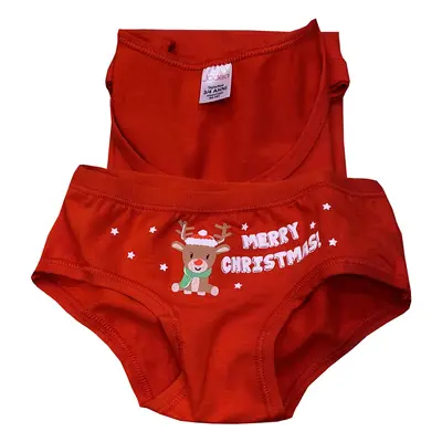 Coordinato canotta e slip merry christmas 487 bambina jadea pupazzo di neve