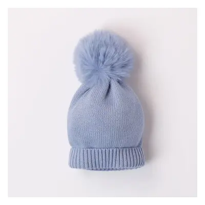 Cuffia con pompon 4.7059 bambina ido azzurro