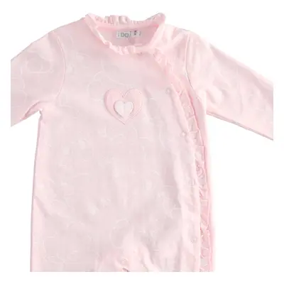 Tutina intera cotone neonata 4.6159 ido rosa bianco