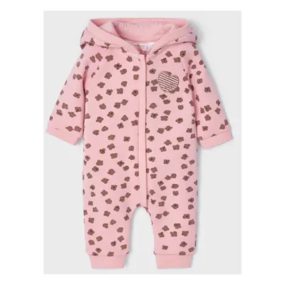 Tuta con cappuccio felpata 2603 neonata mayoral blush