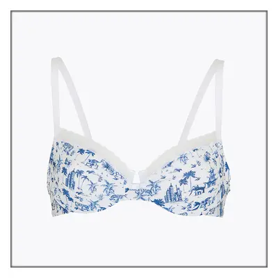 Reggiseno con ferretto my daily comfort printed lovable bianco blu b