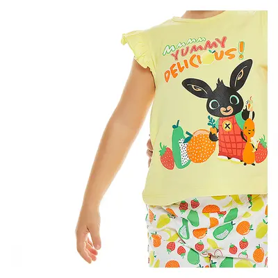 Completo bing t-shirt e pantaloncino 4.4772 per bambina ido giallo