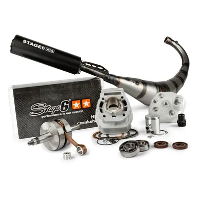 Kit motore gruppo termico + albero motore + marmitta Stage6 Sport MK2 50cc Derbi Euro 3 / Euro 4