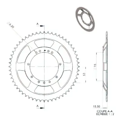 Corona, RYS 56 Denti, Peugeot 103 (diametro 94mm)