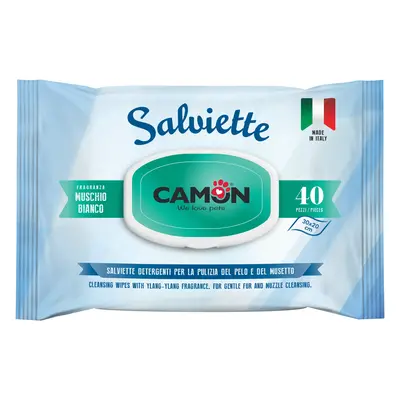 Salviette Muschio Bianco - 40 Salviettine Nutrienti per Cani e Gatti