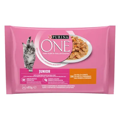 PURINA ONE GATTO 4X85GR JUNIOR POLLO