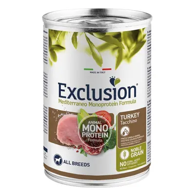 Exclusion mediterraneo monoprotein noble grain adult turkey all breeds 400g