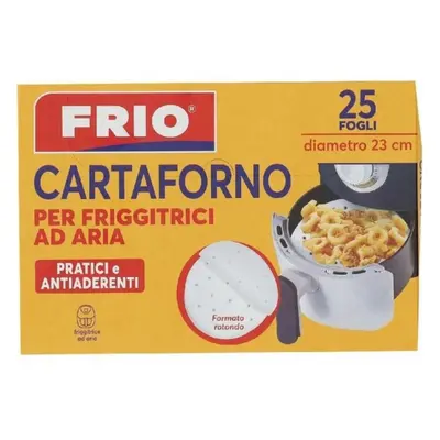 FRIO Carta Friggitrice Aria Tonda 25 Pezzi per la Casa