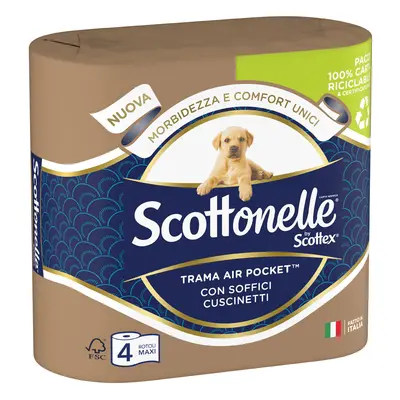 Carta Igienica Scottonelle con Olio di Argan - Confezione da 4 Pezzi