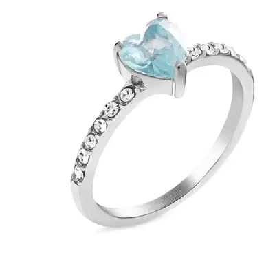 Anello Solitario Lady Chic Acciaio Cristallo