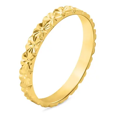 Fede Classica Diamantata 2.5 mm Oro Giallo