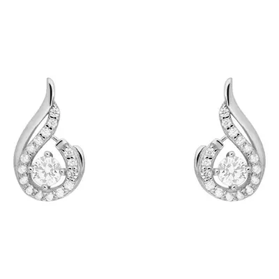 Orecchini Lobo Silver Elegance Argento Rodiato Cubic Zirconia