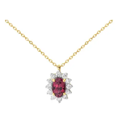 Collana Jasmine Oro Giallo Rodolite Diamante