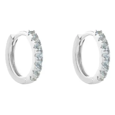 Orecchini A Cerchio Silver Rainbow Argento Rodiato Cubic Zirconia