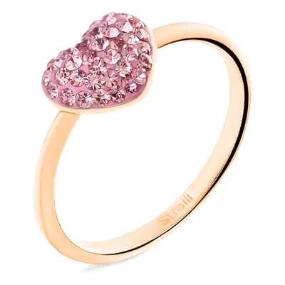 Anello Fantasia Lady Phantasya Acciaio Rosa Cristallo