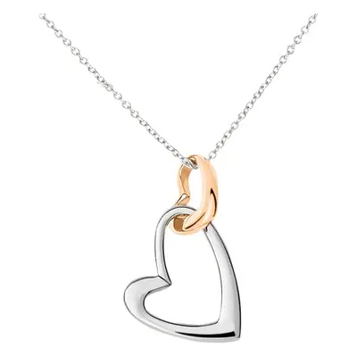 Collana Lady Code Acciaio Bicolore Bianco / Rosa