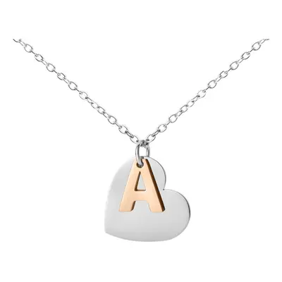 Collana Lady Chic Acciaio Bicolore Bianco / Rosa