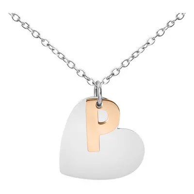 Collana Lady Chic Acciaio Bicolore Bianco / Rosa