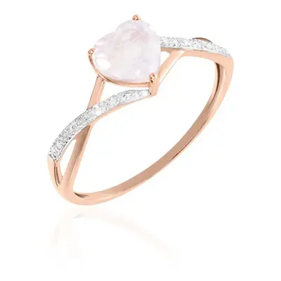 Anello Amélie Oro Rosa Quarzo Cubic Zirconia