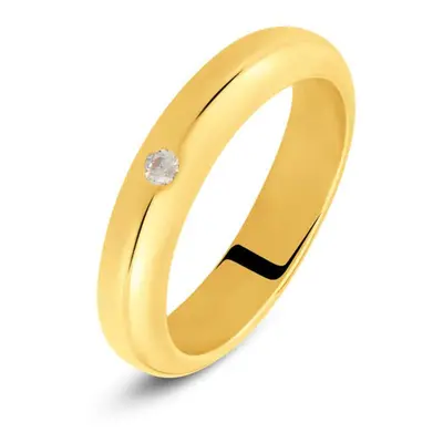 Fede Classica Leggera 4 mm Oro Giallo Diamante