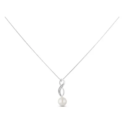 Collana Gold Pearls Oro Bianco Perla D'Acqua Dolce Diamante