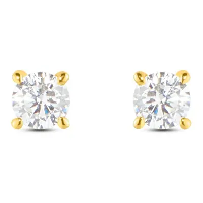 Orecchini Lobo Punto Luce Claire Oro Giallo Cubic Zirconia