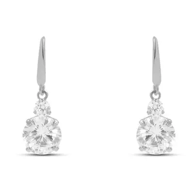 Orecchini Lobo Punto Luce Claire Oro Bianco Cubic Zirconia