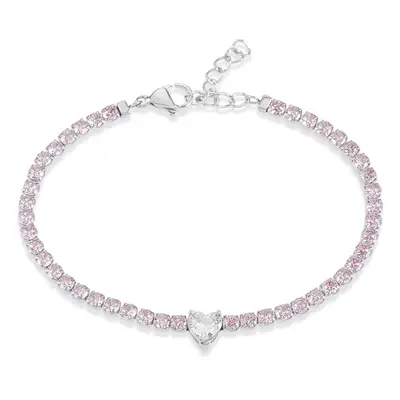 Bracciale Tennis Lady Chic Acciaio Cristallo