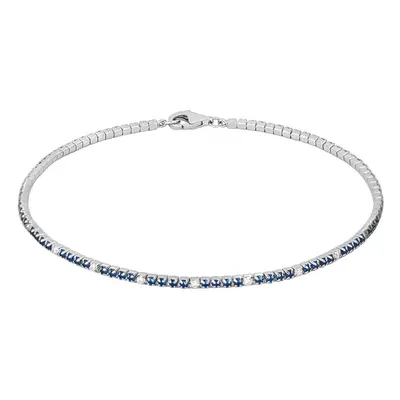 Bracciale Tennis Gentleman Argento Rodiato Cubic Zirconia