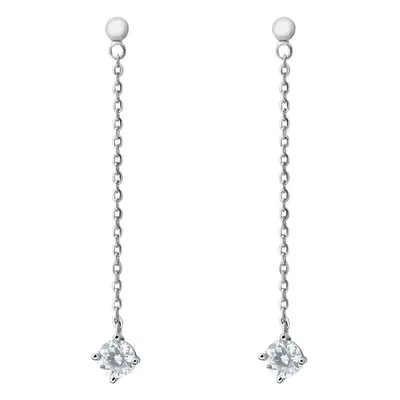 Orecchini Pendenti Punto Luce Silver Elegance Argento Rodiato Cubic Zirconia