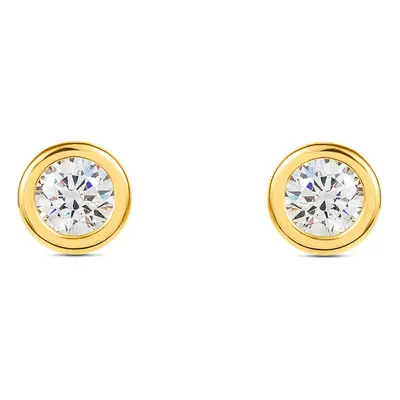 Orecchini Lobo Punto Luce Claire Oro Giallo Cubic Zirconia