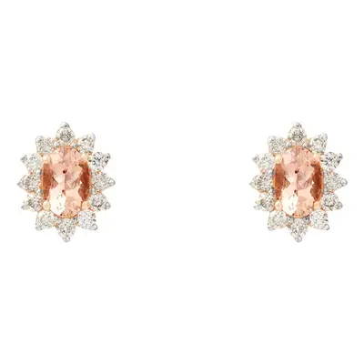 Orecchini Lobo Jasmine Oro Rosa Morganite Diamante