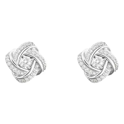 Orecchini Lobo Silver Elegance Argento Rodiato Cubic Zirconia