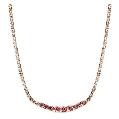 Collana Tennis Romantic Shine Metallo Rosa Cristallo