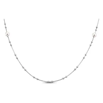 Collana Silver Pearls Argento Rodiato Perla sintentica