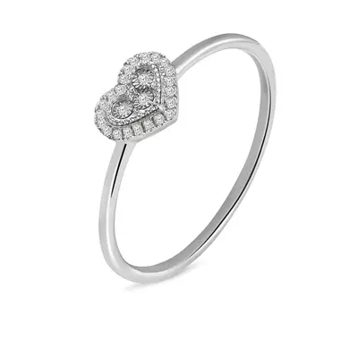 Anello Fantasia Sophia Oro Bianco Diamante