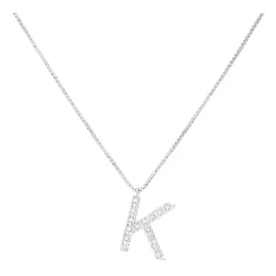 Collana Diamond Letters Oro Bianco Diamante