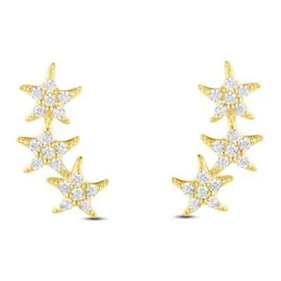 Orecchini Lobo Bon Ton Oro Giallo Cubic Zirconia