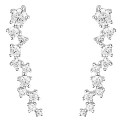 Orecchini Lobo Silver Elegance Argento Rodiato Cubic Zirconia