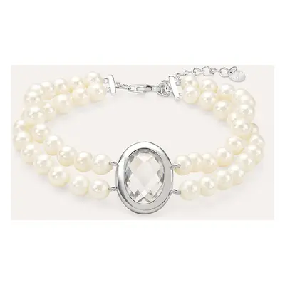 Bracciale Silver Pearls Argento Bianco Perla sintentica Cubic Zirconia