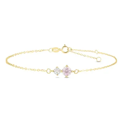 Bracciale Doppio Punto Luce Claire Oro Giallo Cubic Zirconia