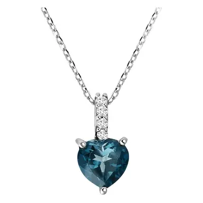 Collana Punto Luce Amélie Oro Bianco Topazio Cubic Zirconia